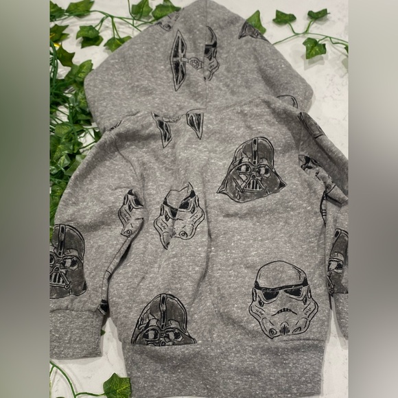Toddler Star Wars Gray Sherpa lined hoodie 18m - Picture 4 of 5